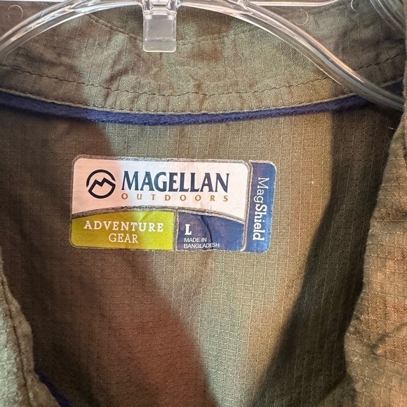 Magellan Mag Shield Adventure Gear Olive Green Men’s Shirt Size Large - Picture 4 of 7